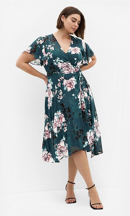 Jade Blossom Print Maxi Dress - jade