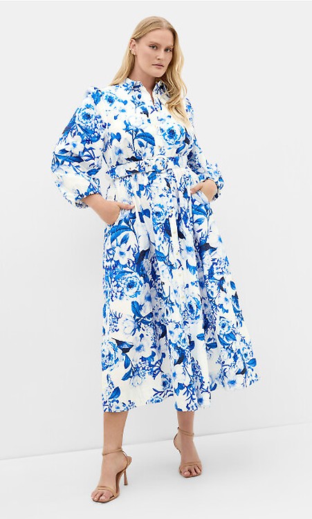 Jade Blossom Print Maxi Dress - jade
