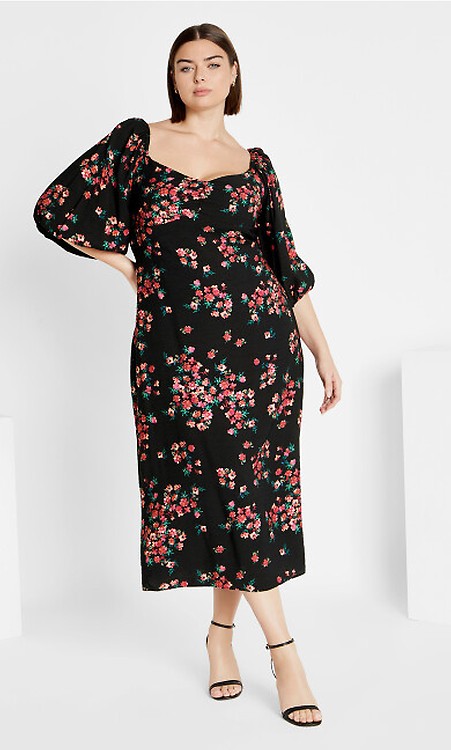 Jade Blossom Print Maxi Dress - jade
