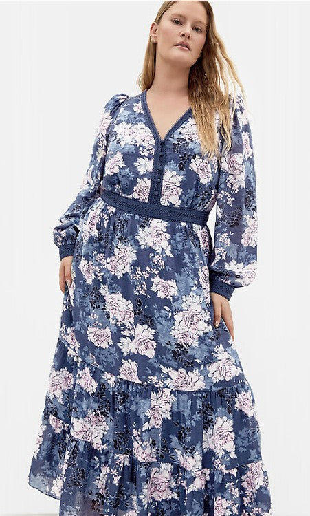 Jade Blossom Print Maxi Dress - jade